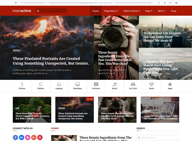 best premium blogging theme: Interactive