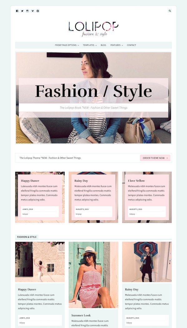 best premium blogging theme: Lolipop