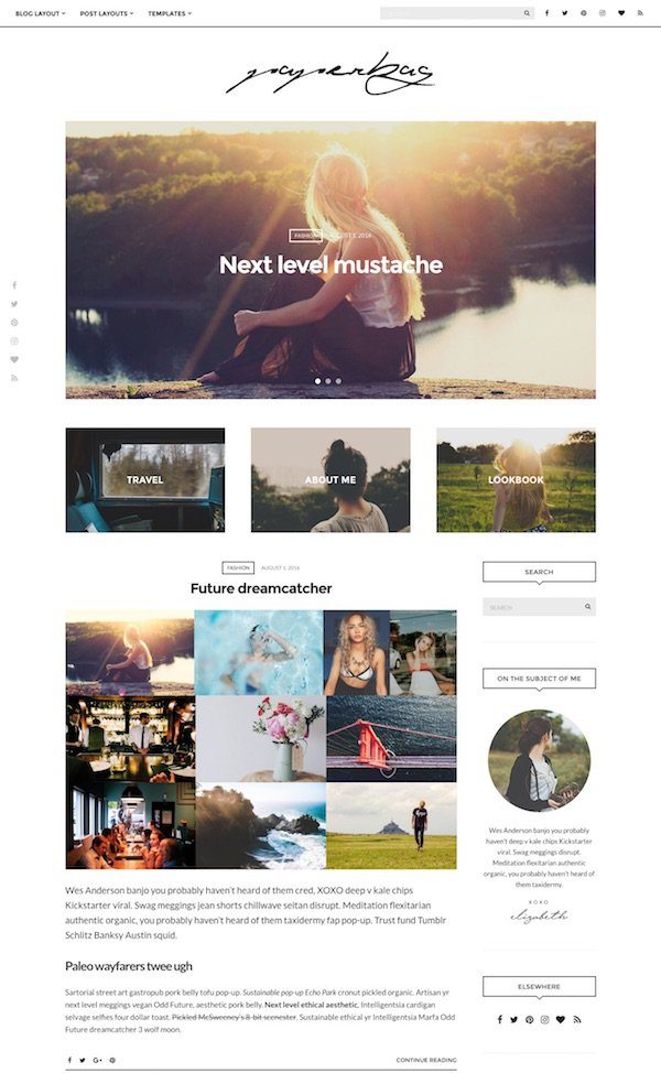 best premium blogging theme: Paperbag