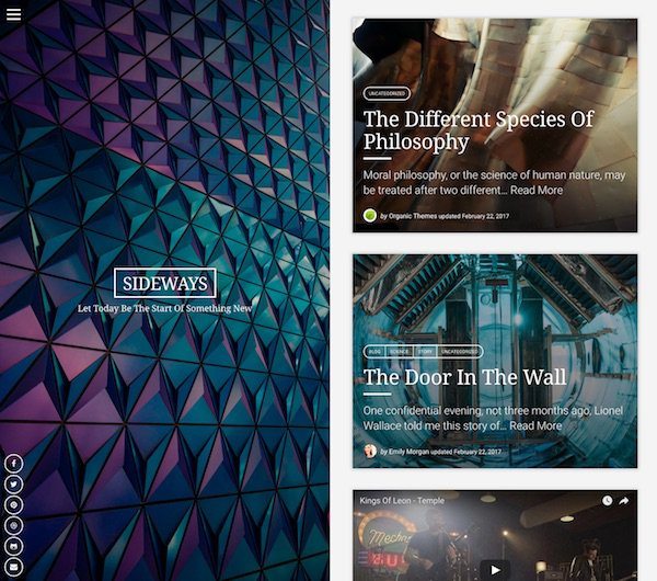 best premium blogging theme: Sideways