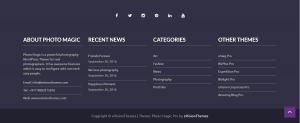 free photography theme footer section