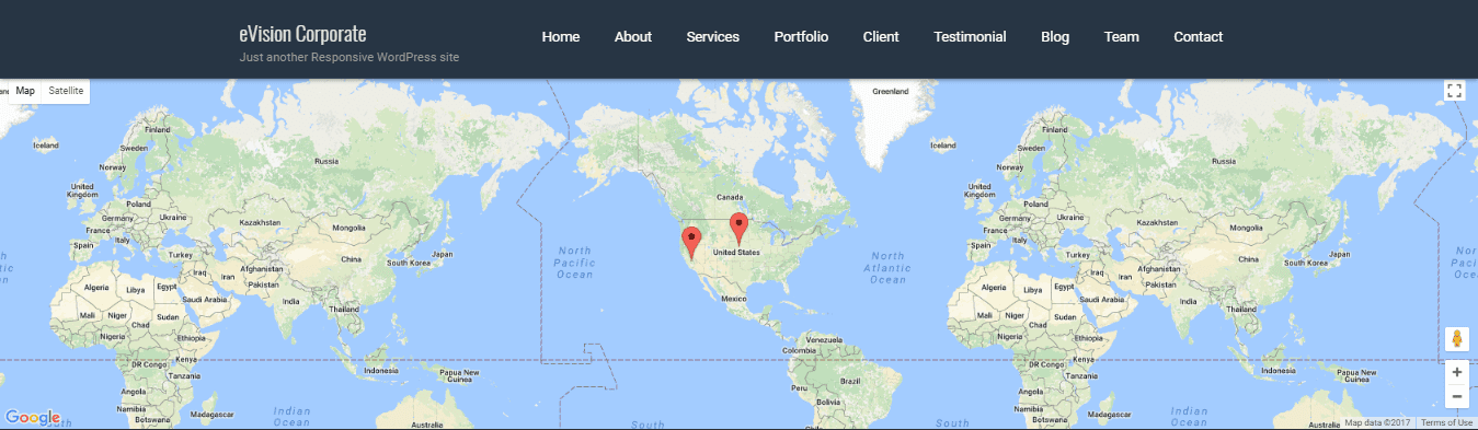 eVision Corporate: google map