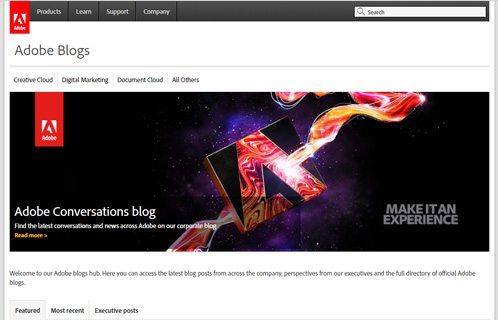 notable websites using wordpress: Adobe Blogs