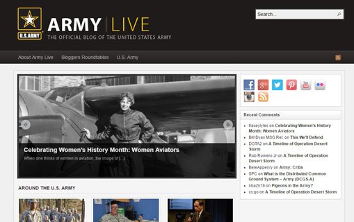 notable websites using wordpress: Army Live