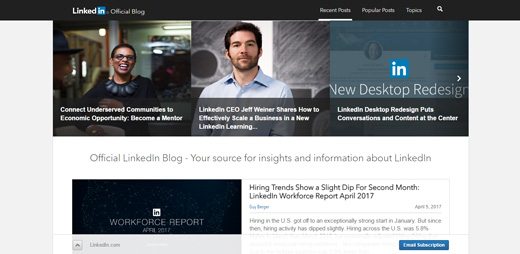 notable websites using wordpress: LinkedIn