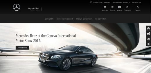 notable websites using wordpress: Mercedes-Benz