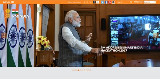 notable websites using wordpress: PMIndia.gov