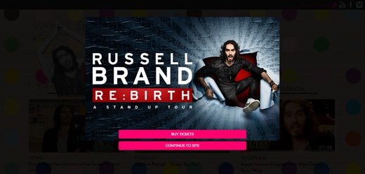 notable websites using wordpress: Russell Brand