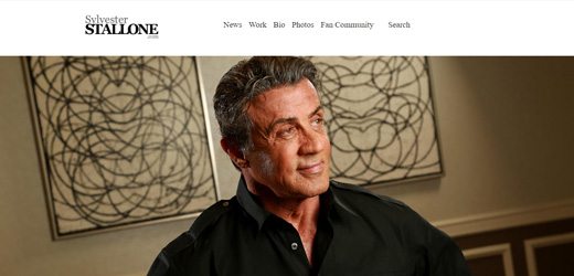 notable websites using wordpress: Sylvester Stallone