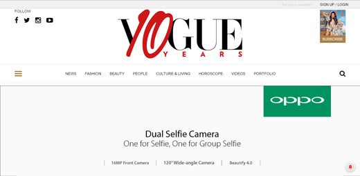 notable websites using wordpress: Vogue India