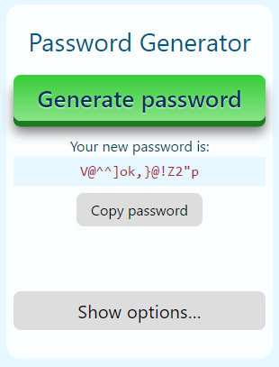 strong password generator according to personality