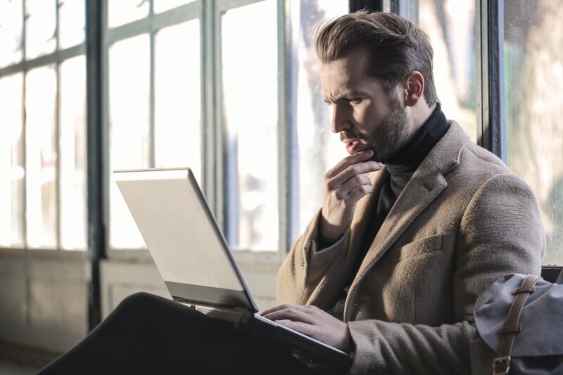 person working on a laptop